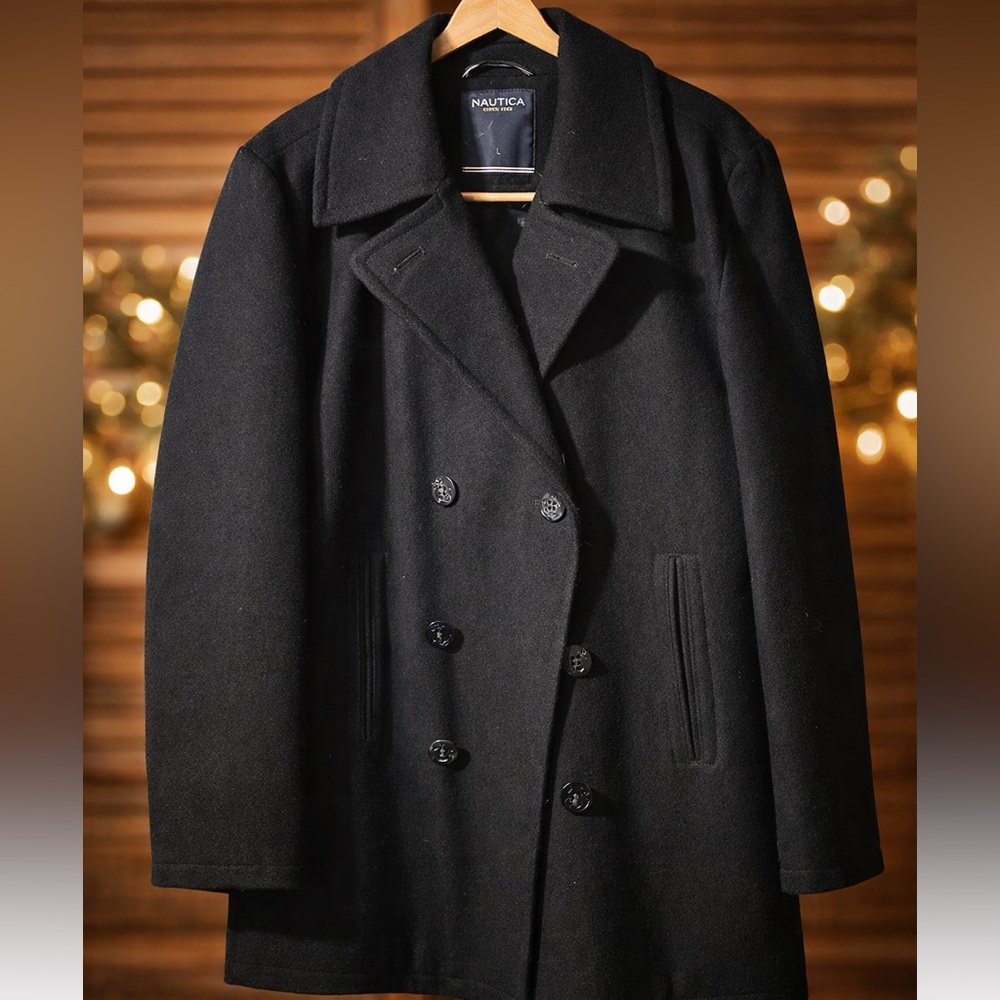 Nautica Men's Classic Black Peacoat